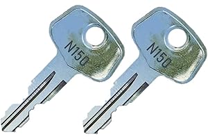 KEYFOR 2 Thule N150 Replacement Keys - Roof Racks, Rails, Cargo Box, Carriers, Crossbars, Haulers, Bags (Codes N001-N250 or N001R-N250R) Better Than OEM!