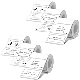 Thermal Label Maker Paper 50×30 mm 230 Labels/Roll White 6Packs, Compatible for NIIMBOT B1 B21 B31 B3S K3 Label Maker
