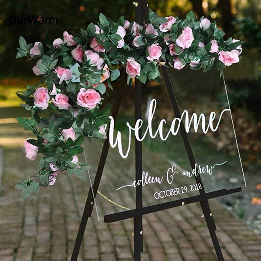 Amazon Com Shinebear Artificial Flowers Silk Rose Flower Garland