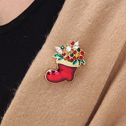YSD Jewelry Christmas Brooch Pins Set Holiday Brooch Christmas Tree Snowman Xmas Pin Lot Party Favor Christmas Brooch Pin Set Gifts