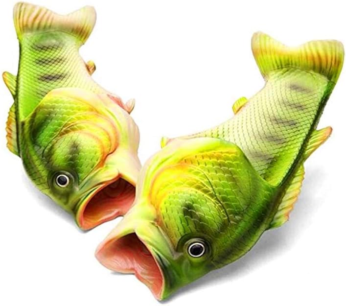 Unisex Fish Slippers, bass Sandals, Animal Slippers Animal