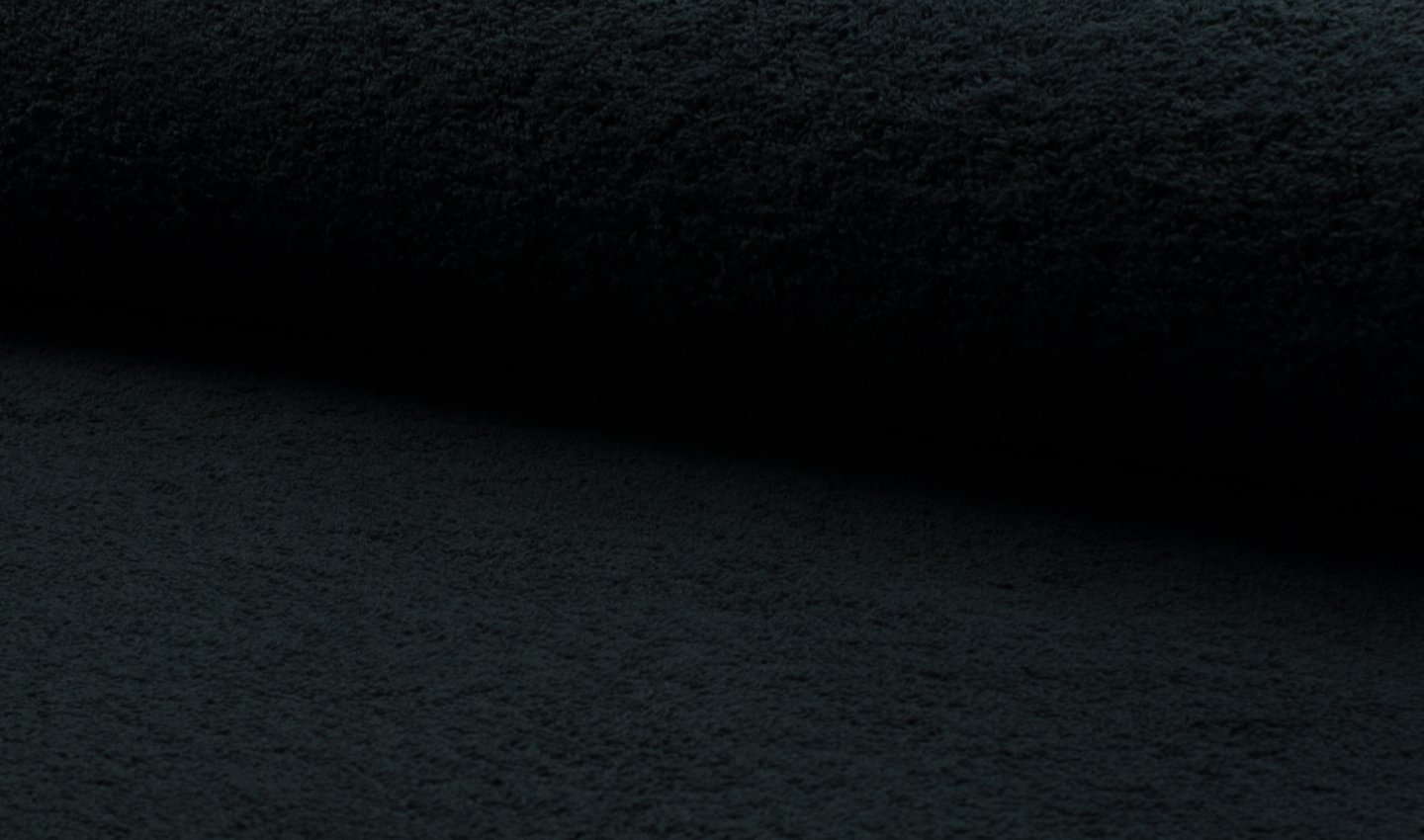 Double Sided Cotton Terry Towelling Fabric Material - Black, 1Mtr 150cmx100cm — image 1