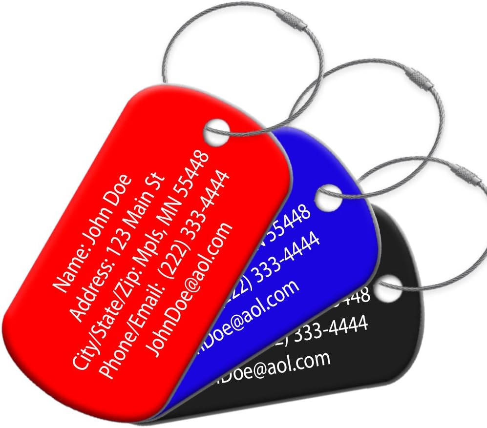 anodized aluminum luggage tags