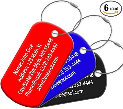 aluminum golf bag tags