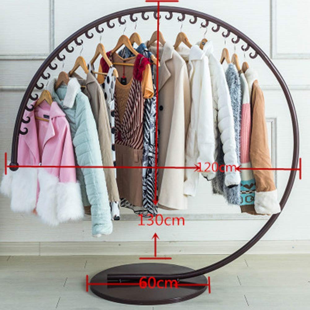 Appendiabiti Girevole Laohucai - Esagonale Con Ruote, 120 Cm, Per Negozi E Casa