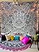 Exclusive Hamsa Hand Branded Tapestry for Goodluck by Raajsee, Gray Indian Mandala Wall Art, Black and White Tapestry, Hippie Wall Hanging, Bohemian Bedspread