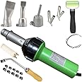 Beyondlife 1600W Plastic Welding Kit Hot Air Welder Heating Gun PVC Vinyl Rod Welding Hot Gas Pistol Tool, with Various Welding Nozzles, Handheld Floor Groover
