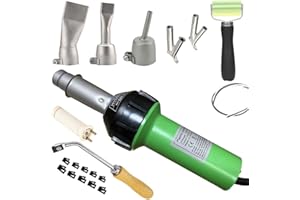 Beyondlife 1600W Plastic Welding Kit Hot Air Welder Heating Gun PVC Vinyl Rod Welding Hot Gas Pistol Tool, with Various Weldi