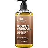 Botanic Hearth Coconut Massage Oil - Ultra-Glide Formula with Soothing Aroma -Made with Natural Oils - All Skin Types, Men & 