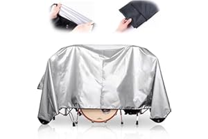 WESOLO 2023 NEW Drum Set Waterproof Dust Cover with Sewn-in Weighted Corners (Silver)