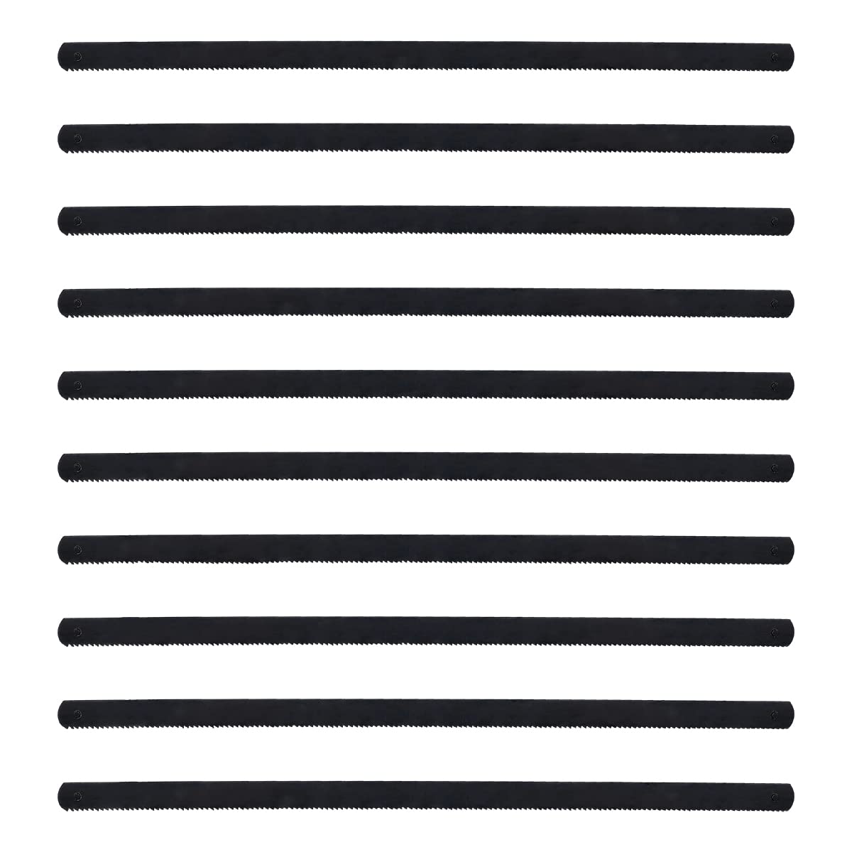 TOUGH MASTER Hacksaw Blades 150mm 10pcs Set Bow Saw 6" Replacement Blades for Small Junior Saw, Professional 24TPI Metal Blades for Metal, Wood, PVC PEX ABS Plastic Pack of 10