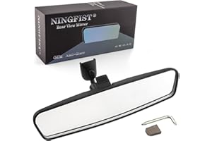 Universal Car Rear View Mirror Accessories - NINGFIST Premium Wide Angle Rearview Mirror with Mounting Base, Fit for Toyota Corolla/RAV4, Nissan Altima/Rogue Jeep Chevrolet& Most Vehicles