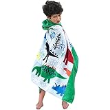 Bavilk Kids Children Hooded Towel Dinosaur Swim Beach Bath Towel Pool Cover Up Girls Boys