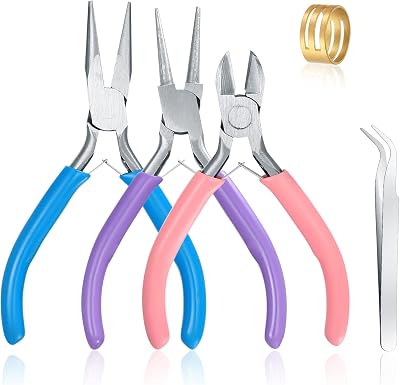 Xiaomoyu 3 Pcs Jewellery Making Pliers Set Needle Nose Round Nose Wire Cutter