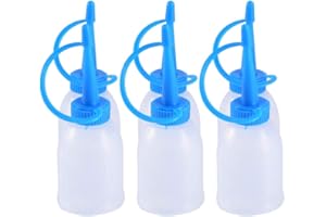 Cunyuer 6PCS 30ml Squeeze Bottle Needle Tip, Glue Bottles with Fine Tip, Plastic Industrial Glue Gel Small Glue Bottles with on Lids