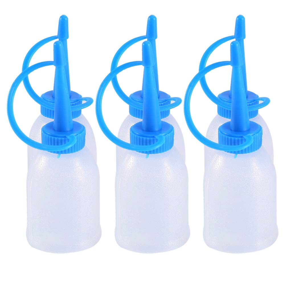 GLOGLOW 6Pcs Empty Plastic Squeezable Liquid Dropper Filling Bottles Needle Tip Ldpe,Plastic Squeeze Bottles with Caps (30ml)