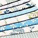 flic-flac 20 x 20 inches (51cmx51cm) Fat Quarter Cotton Quilting Fabric Thick Craft Printed Fabric High Density Bundle Squares Patchwork Lint DIY Sewing (8pcs, Blue)