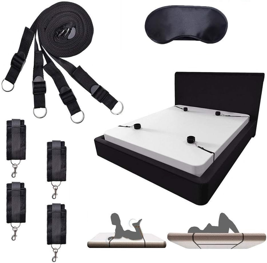 New Bed Restraint kit with Soft and Comfortable Straps for The Bandage, Including 1 Eye mask