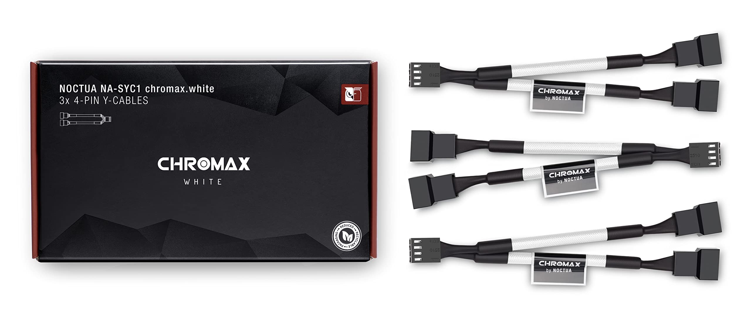 Noctua NA-SYC1 chromax.white, 4-Pin Y-Cables (White)