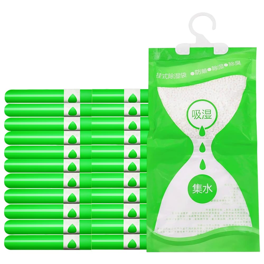 ASPIRE UK Pack of 5 Wardrobe Dehumidifier Hanging Bags Moisture for Clothes,Damp, Condensation & Odour Control, Easy Hang Non-Electric Dehumidifier for Wardrobes, Cupboards & Storage
