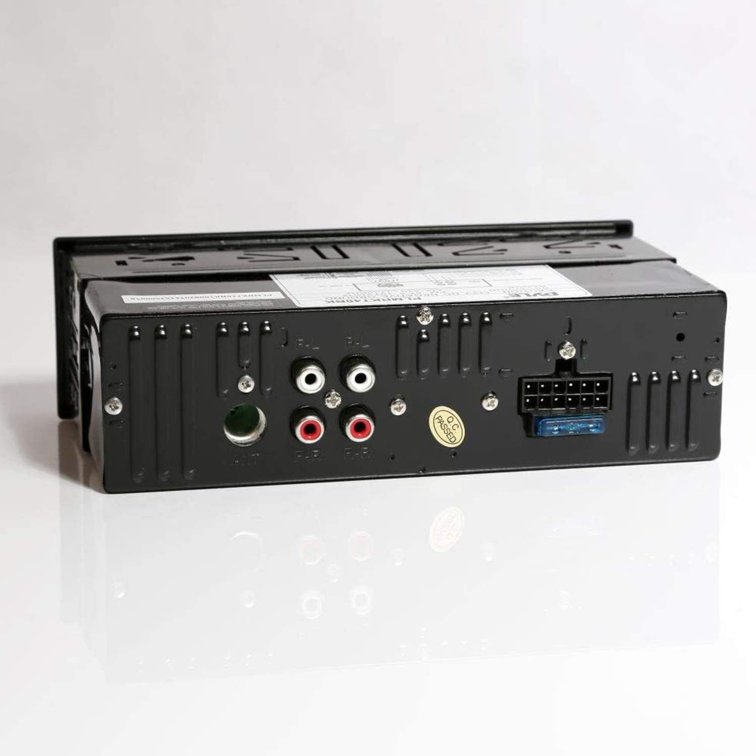 Pyle Marine Headunit Receiver Speaker Kit - In-Dash LCD Digital Stereo Built-in Bluetooth & Microphone w/ AM FM Radio System 5.25’’ Waterproof Speakers (2) MP3/SD Readers & Remote Control-PLMRKT46BK