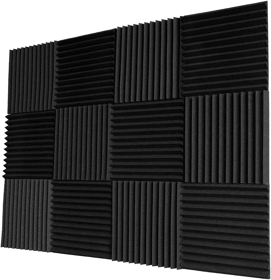 Acoustic Panels Studio Foam Sound Proof Panels Nosie Dampening Foam Studio Music Equipment Acoustical Treatments Foam 24 Pack-12''12''1''