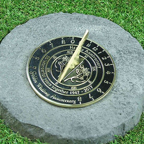 Golden Wedding Anniversary Sundial Gift