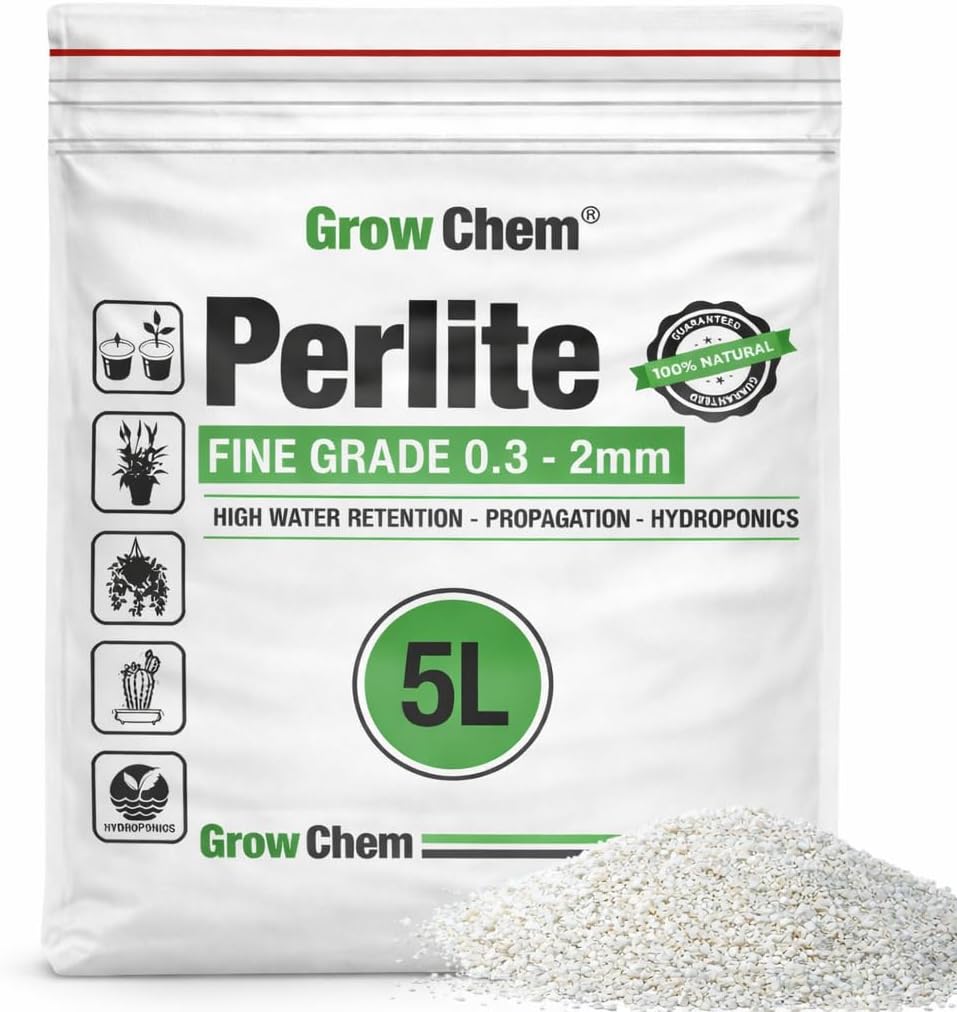Grow Chem Fine Grade Perlite 5 Litre 0.3–2mm for Seedlings Propagation