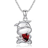 PROESS Cow Necklace for Women Daughter Sterling