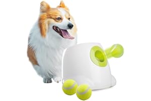 ALL FOR PAWS Automatic Ball Launcher for Dogs Interactive Puppy Pet Ball Indoor Thrower Fetch Machine, 3 Balls Included (2 inch) for Small to Medium Dogs