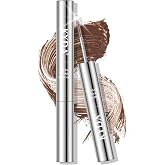 KYDA Brown Iron Wand Mascara, Lasting 5D Curling Eyelashes | Washable Metal Wand Mascara, Waterproof Smudge-proof, Natural Thick Clear Lashes-looking