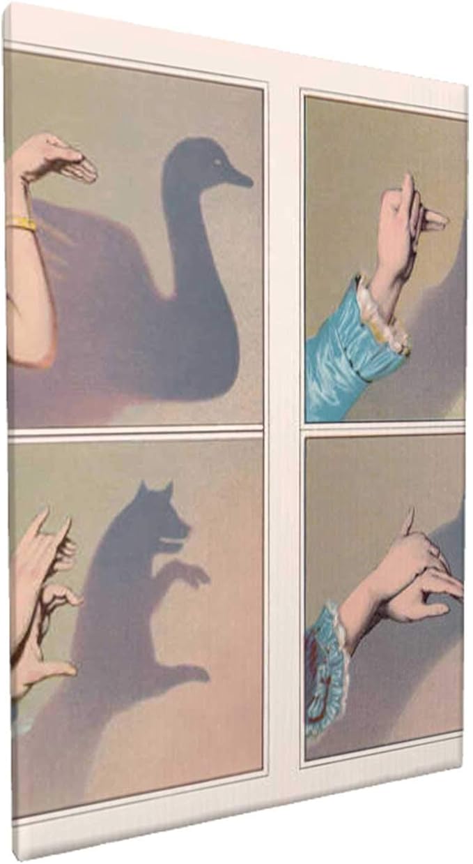 Amazon.com: Hitecera Hand Shadow Puppets: swan, Bedroom Decor Canvas