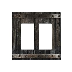 Rustic Country Barn Door Double Rocker Light Switch