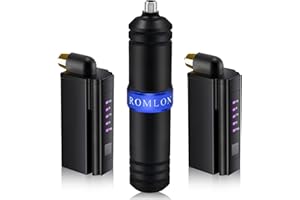 Romlon Tattoo Machine Kit Rotary Tattoo Machine with 2Pcs Battery Power for Beginner and Tattoo Artists