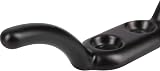 White Hinge 10x 90mm Washing Line Cleat Hooks - Heavy Duty Rope Tie Downs Black view 7