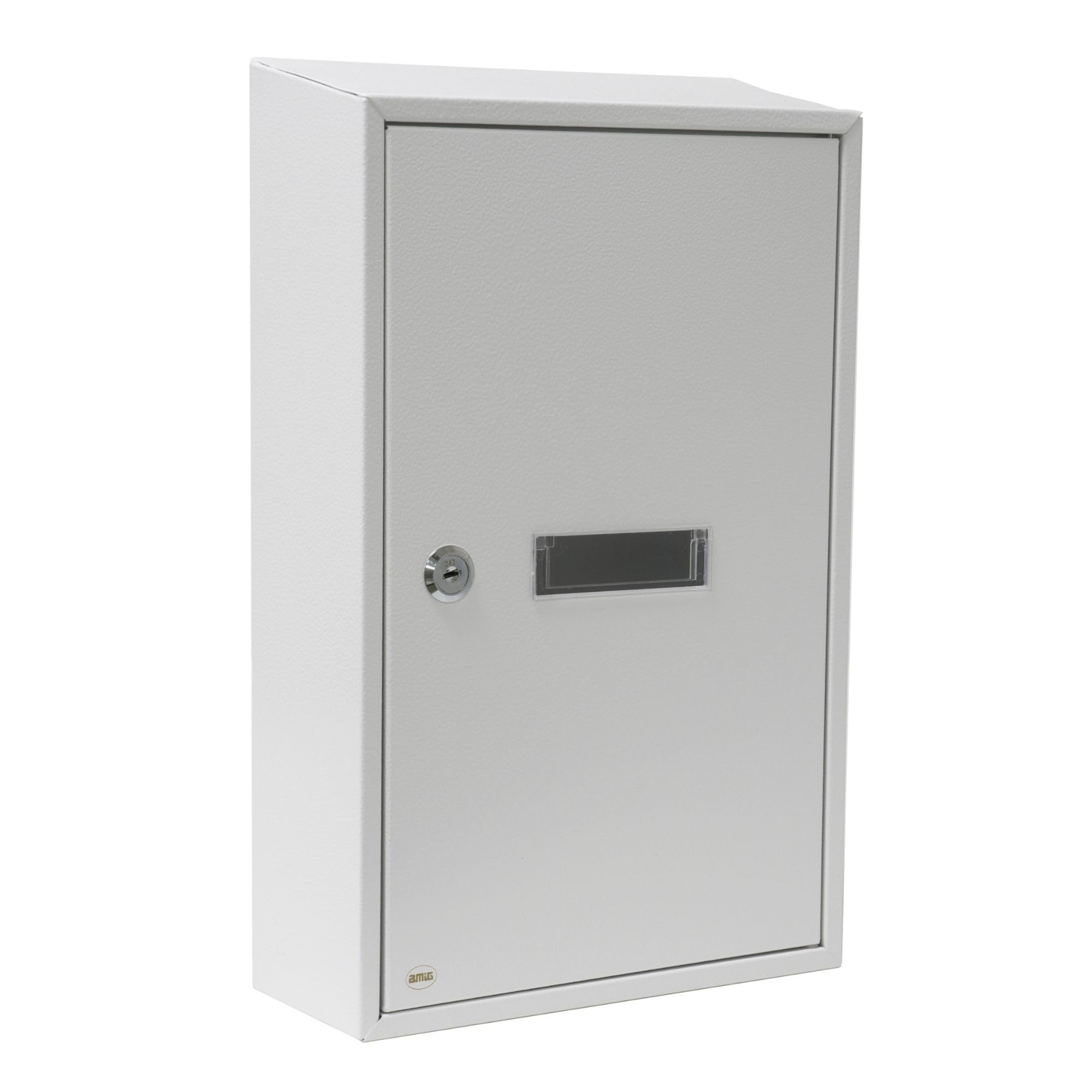 Amig - Letter Box Interior | Letter Box for Walls or Doors | Suitable for Collecting Letters from Outside | Made of Steel | White | Measures 40 x 25 x 10 cm | Slot 5 x 20 cm