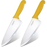 BOLEXINO 8 inch Japanese High Carbon Stainless Steel Chef Knife Set, Professional Extra Sharp Wide Cook Knife with Non-slip Ergonomic Handle, for Kitchen Home Restaurant