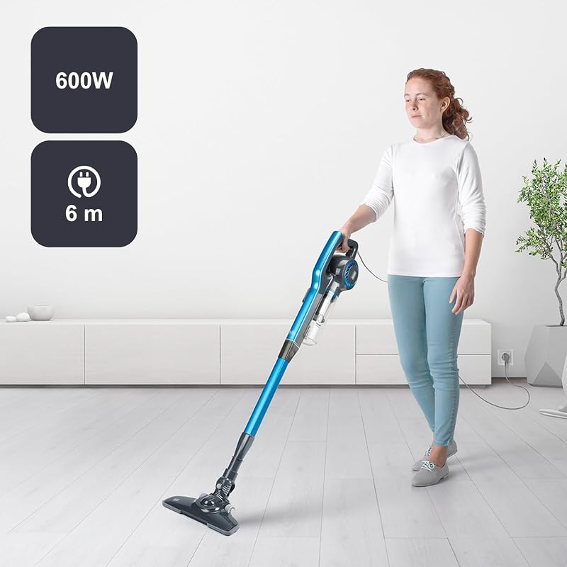 Aspirador de pó black + decker bxvms600e, 600 w, sem saco, cinza escuro