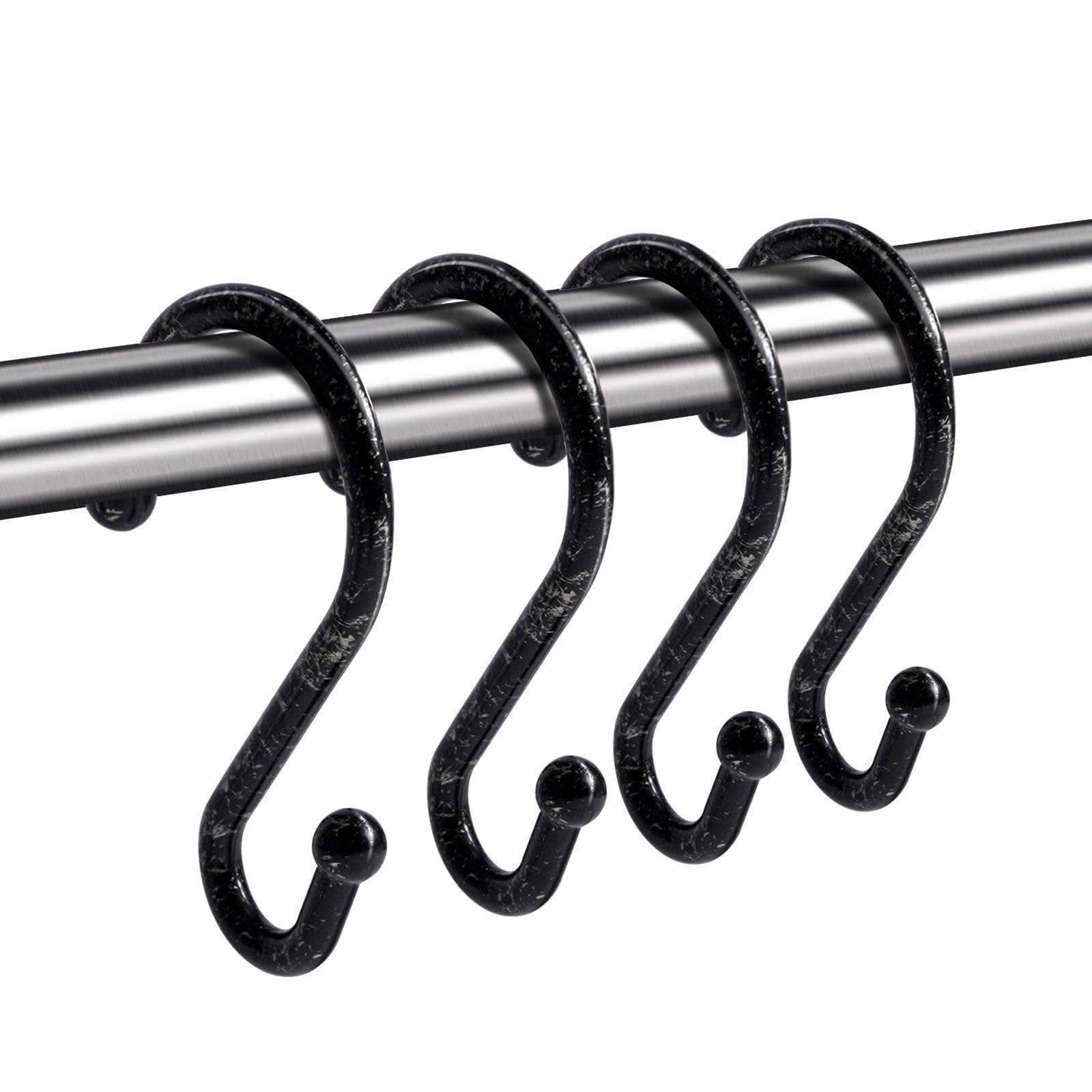 BellRhein Shower Curtain Hooks, Metal Shower Hooks