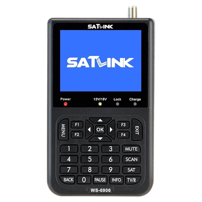 Satlink WS Digital LCD Sat-Finder Meter TV Signal-Empfänger Detektor, mit 8,9 cm LCD Display Unterstützung DVB-S & alle FTA D