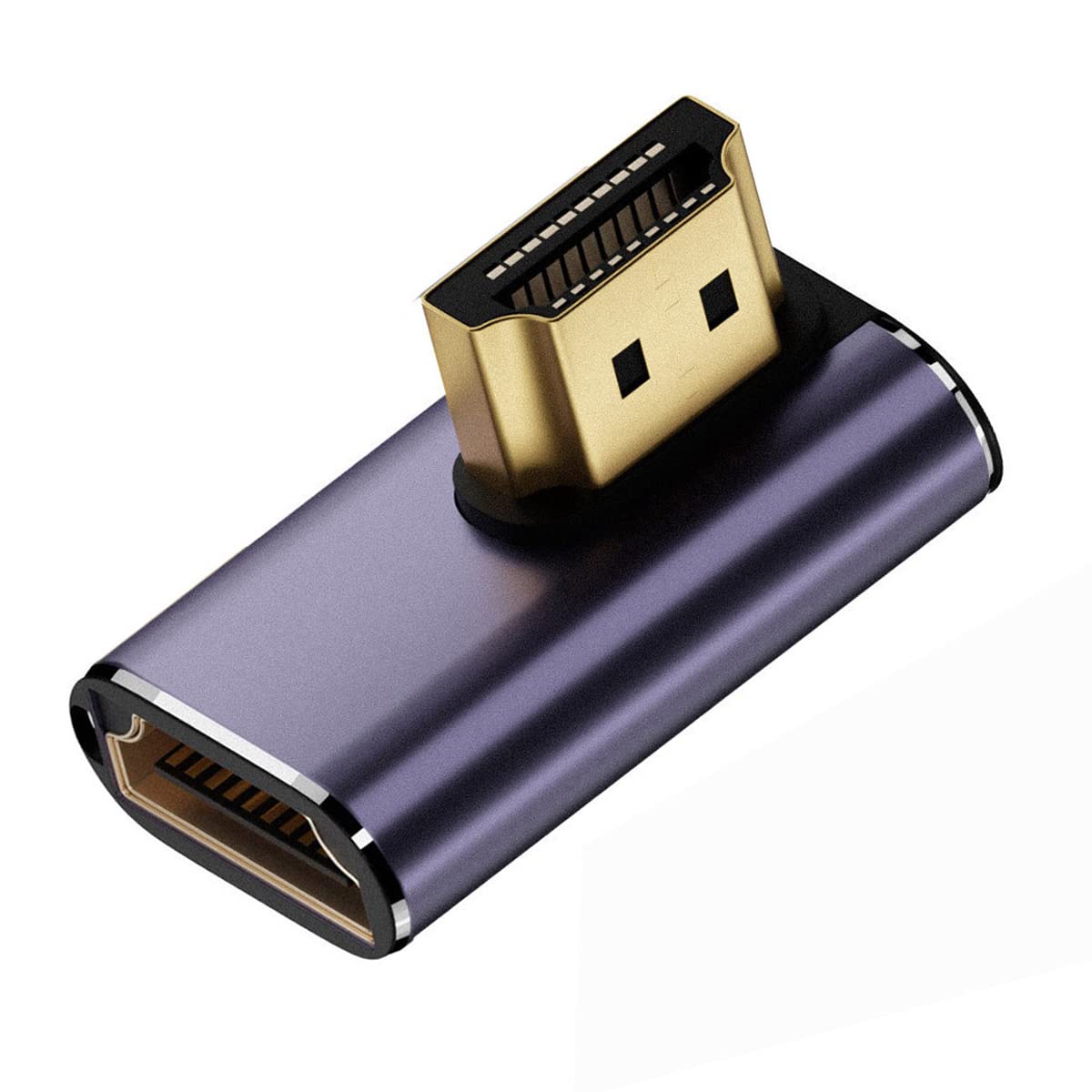 CY 8K Cable HDMI Male to HDMI 2.1 Female Vertical 90 Degree Right Angled Low Profile UHD Extension Adapter Support 8K 60hz HDTV