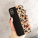 L-FADNUT for iPhone 7 iPhone 8 Case, iPhone SE 2020 Case Leopard Print Chic Luxury Silicone Soft Cover for Women Girls Fashion Ultra Slim Shockproof Protective Phone Case for iPhone SE 2020