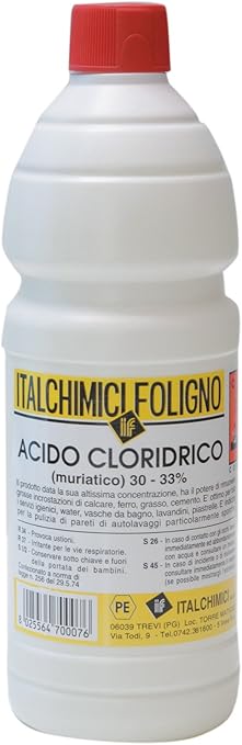 ACIDO CLORIDRICO MURIATICO PURO AL 33 5 LT PZ 1 Amazon it Fai Da Te