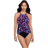 MagicSuit Women's Swimsuit Solid Aubrey High Neckline Soft Cup One Piece Swimsuit