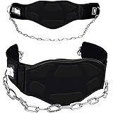 RIMSports Premium Dip Belt with Chain - Weight Belt with Chain for Weightlifting, Pullups and Dips, High Comfort Neoprene Pad