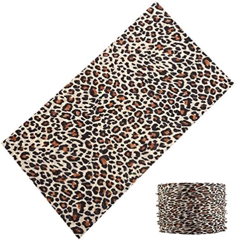 Leopard Print Outdoor Sport Magic Tube Scarf Cycling Neck Warmer Multifunction