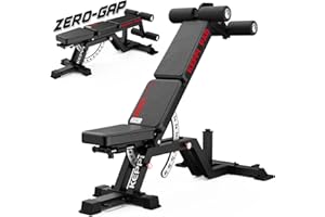 Keppi 1600LB Weight Bench,Heavy Duty Bench5000 ZERO GAP Workout Bench Press for Home Gym, Multi-Angle Adjustable Incline Decline Workout Bench for Full Body Strength Training