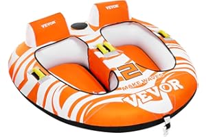 VEVOR Towable Tubes for Boating 2 Person, Inflatable Boat Tubes and Towables with 2 Cockpits, 340lbs Water Sport Tubes for Bo