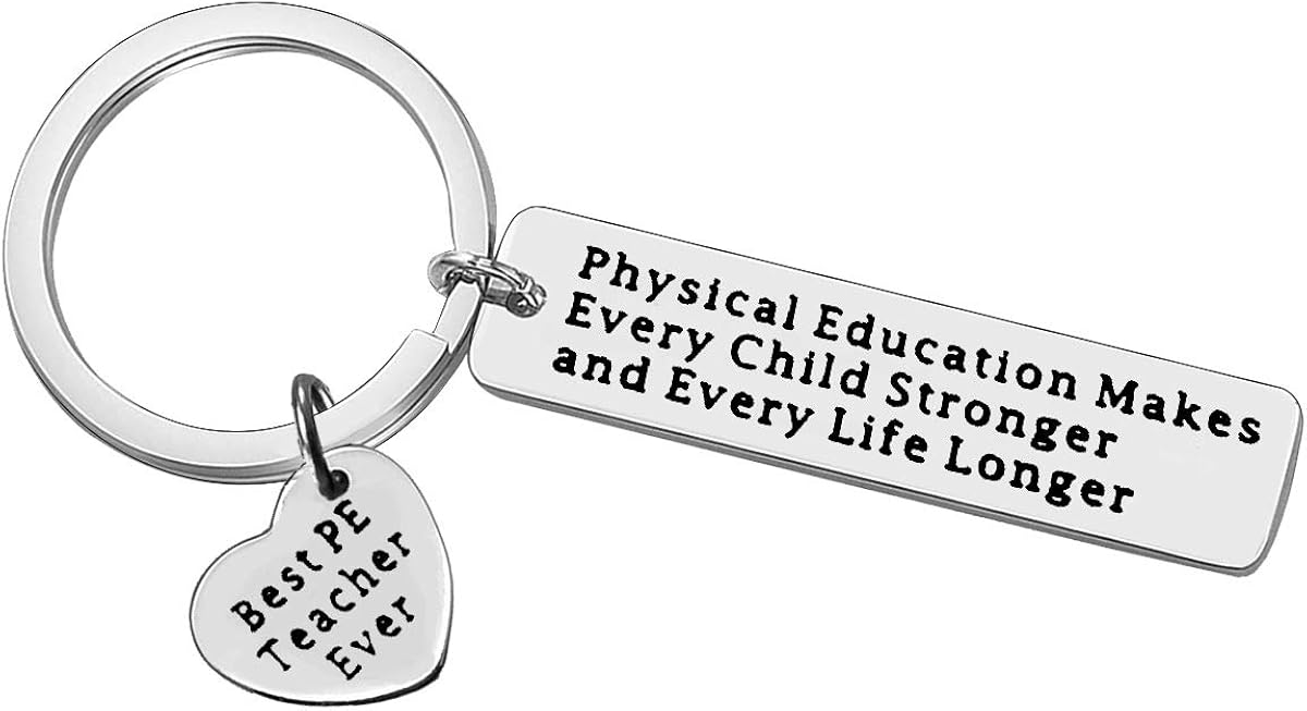 PE Teacher Keychain Gifts for PE Teacher Birthday Thanksgiving