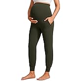 CRZ YOGA Butterluxe Maternity Joggers Pockets 27" - Workout Active Yoga Pregnancy Womens Pants Over The Belly Soft
